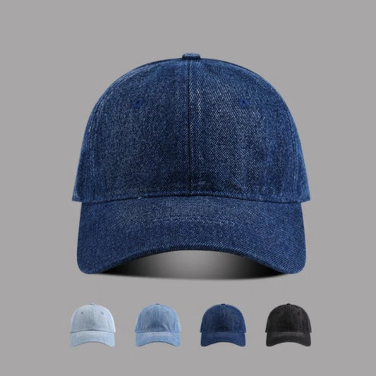 Vintage Solid Color Denim Baseball Cap – Unisex Soft Cotton Dad Hat