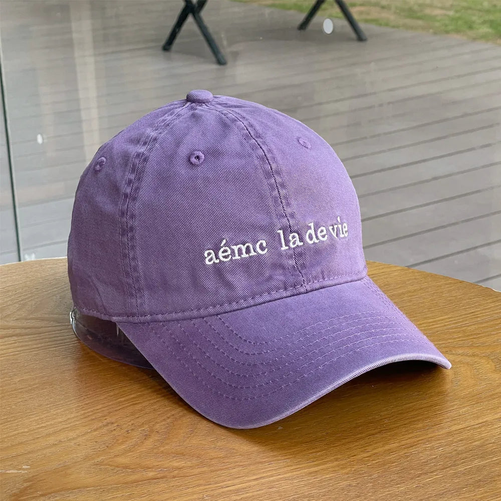 Letter Embroidered Baseball Cap for Women Spring Summer