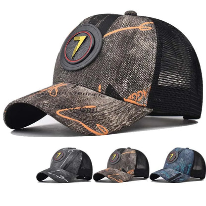 Personality 7 Letter New Design Retro Mesh Baseball Cap For Men Women Autumn Summer