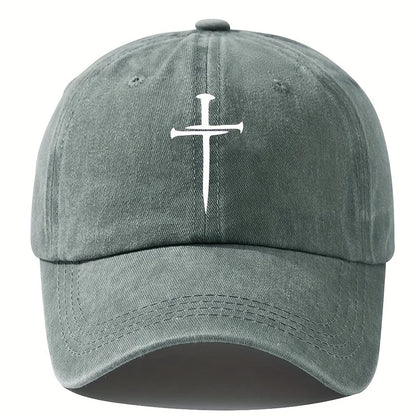 Retro Washed Cross Baseball Cap with Outdoor Activity and Party Fashion Hat
