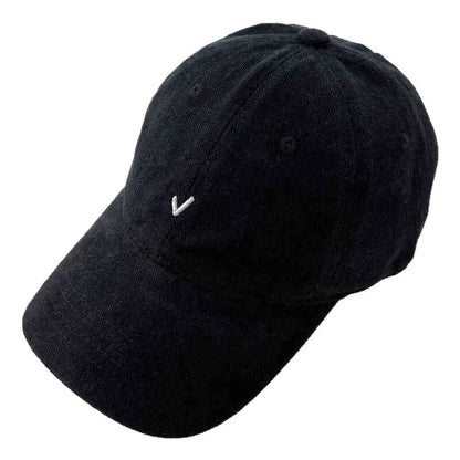 Vintage Washable Cotton Baseball Cap Unisex Face Slimming Wide Brim Embroidered