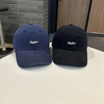 Korean Letter Embroidered Baseball Cap Simple Mesh Casual Hat For Men Women Outdoor Camping Daily Streetwear