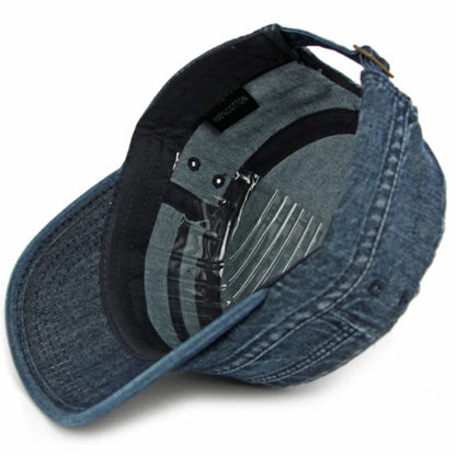 Cotton Denim Baseball Hat Male Female Adjustable Army Military Flat Top Cap