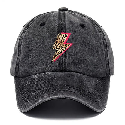 Leopard Lightning Style Printed Baseball Hat