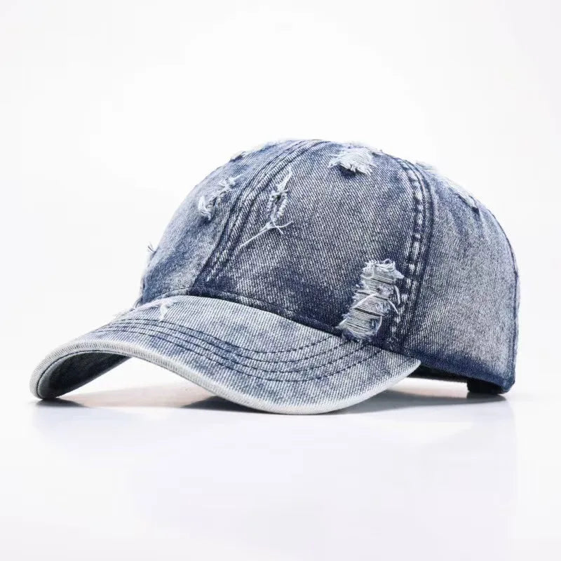 Japanese-Style Vintage Washed-Distressed Baseball Cap