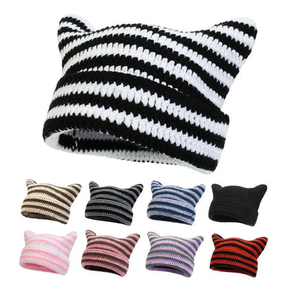 Casual Cute Cat Ears Japanese Beanie Hat
