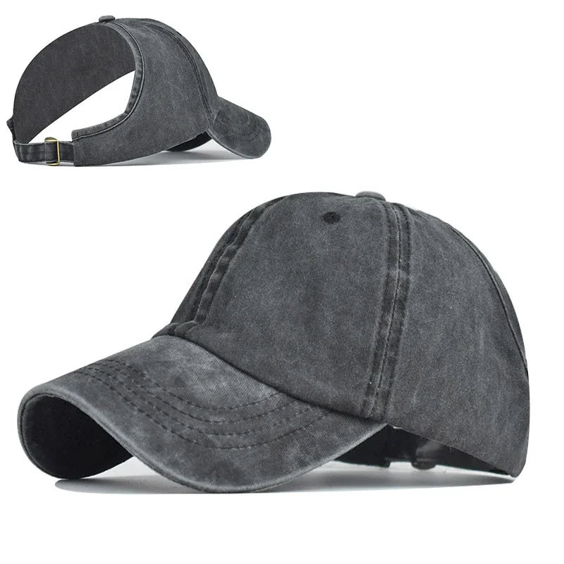 New Summer Women Custom Logo High Ponytail Baseball Cap