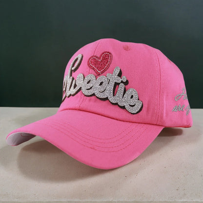 Adult Women's Summer Fashion Sunscreen Snapback Baseball Cap Outdoor Sport Letter Embroidery Hat