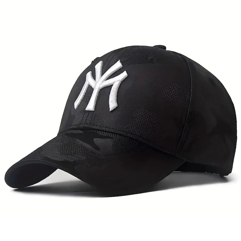 Unisex Letter Embroidery Camouflage Baseball Caps Spring and Autumn