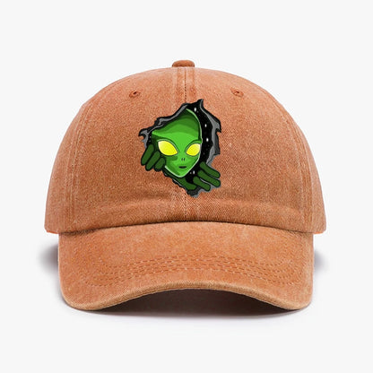 1 Piece Green Vintage Washed Baseball Cap