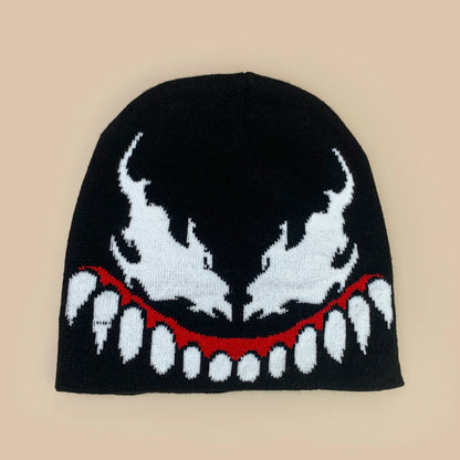European American Style Jacquard Grimace Knitted Hats