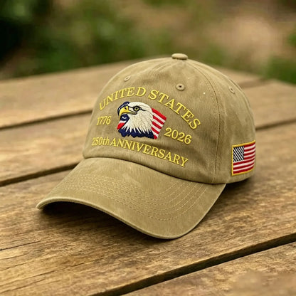 Outdoor Sports Baseball Cap Embroidery American Eagle Head 250th Anniversary Cap Shade Cap