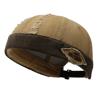 Casual Broken Hole Melon Skin Hat