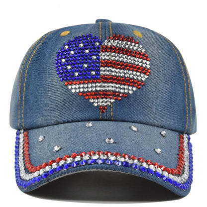 Couple Curved Eave Duckbill Cap Adjustable Denim Sunshade Hat