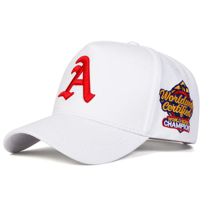 Unisex Gothic Letter A Embroidery Baseball Caps Spring and Autumn