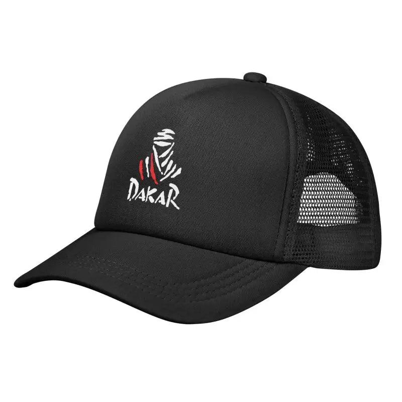 Cycling Dakar Rally Print Mesh Baseball Cap Men Women
