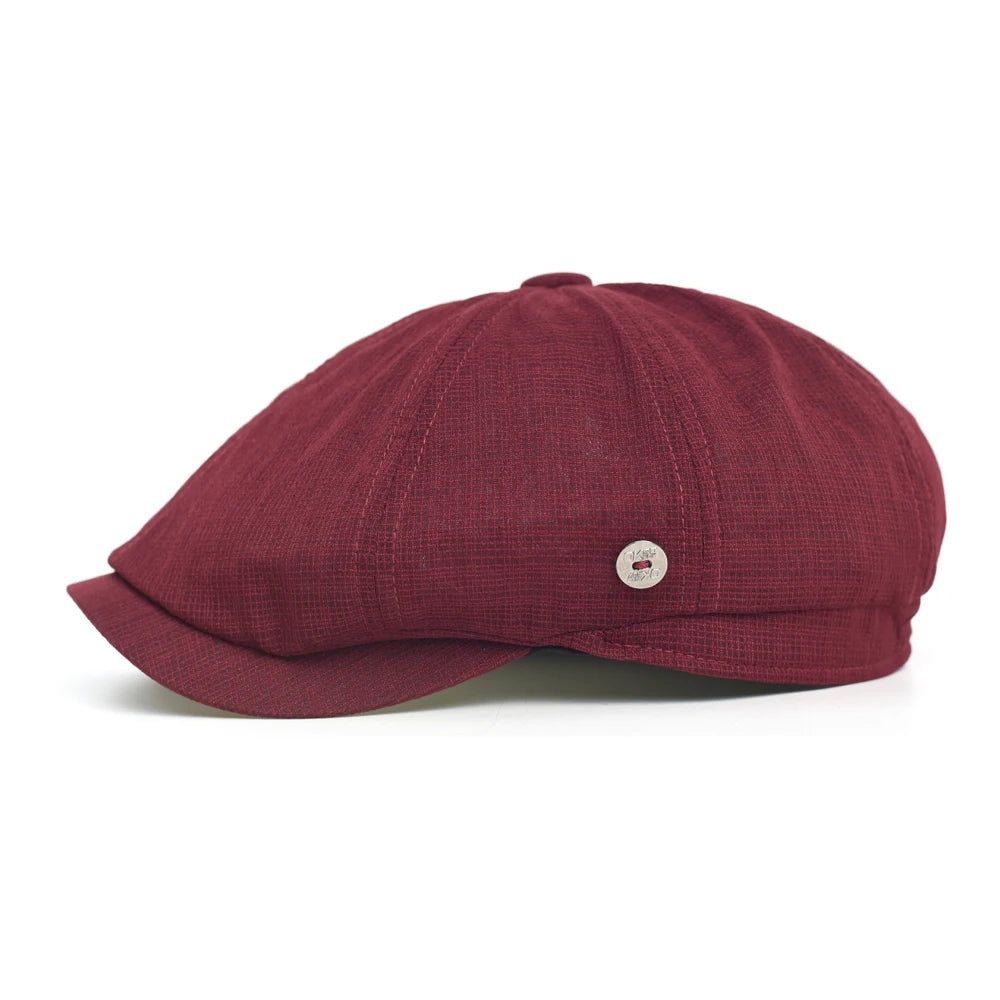 Spring Summer Breathable Mesh Newsboy Caps Men Woman