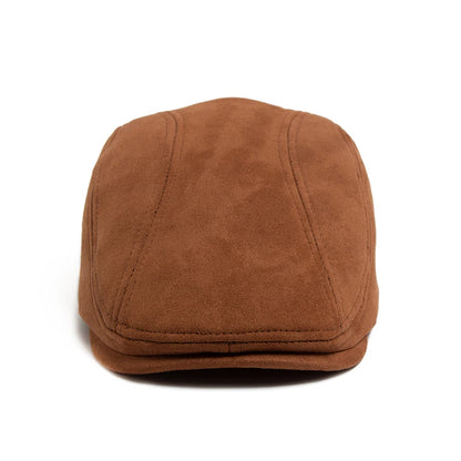 New Suede Autumn Winter Beret Fashion Vintage Men Women Newsboy Hat