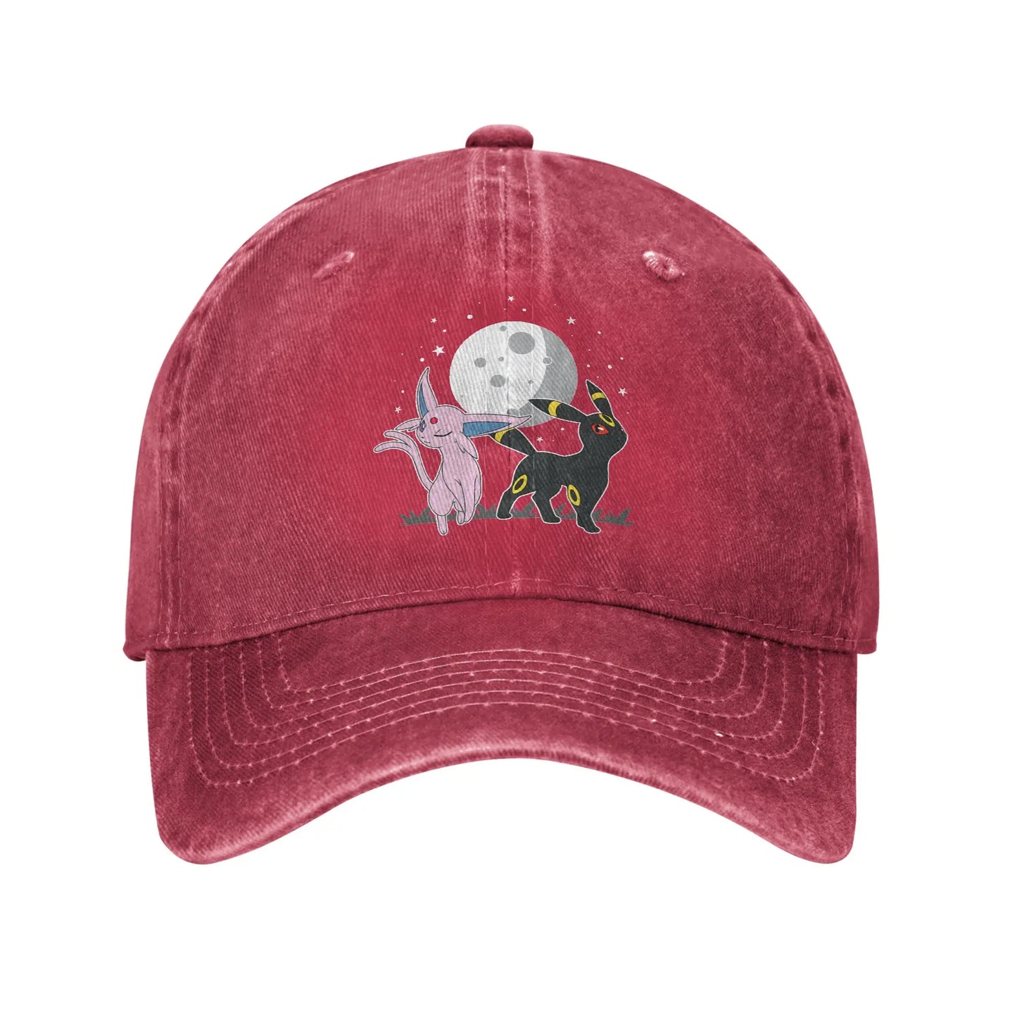 Washed Baseball Cap Pokemon Celestial Espeon and Umbreon Summer For Female Male