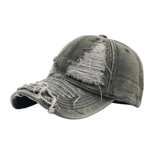 Sunproof Peaked Hat Outdoor Hat Fashion Ripped Baseball Hat
