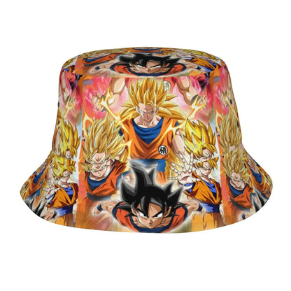 Goku Dragon Ball Bucket Hats for Woman Summer Travel Anime Manga