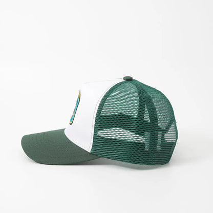 New Unisex Embroidered Trucker Hat For Men Curved Front Half Mesh Baseball Cap Patch Logo Breathable Mesh Back