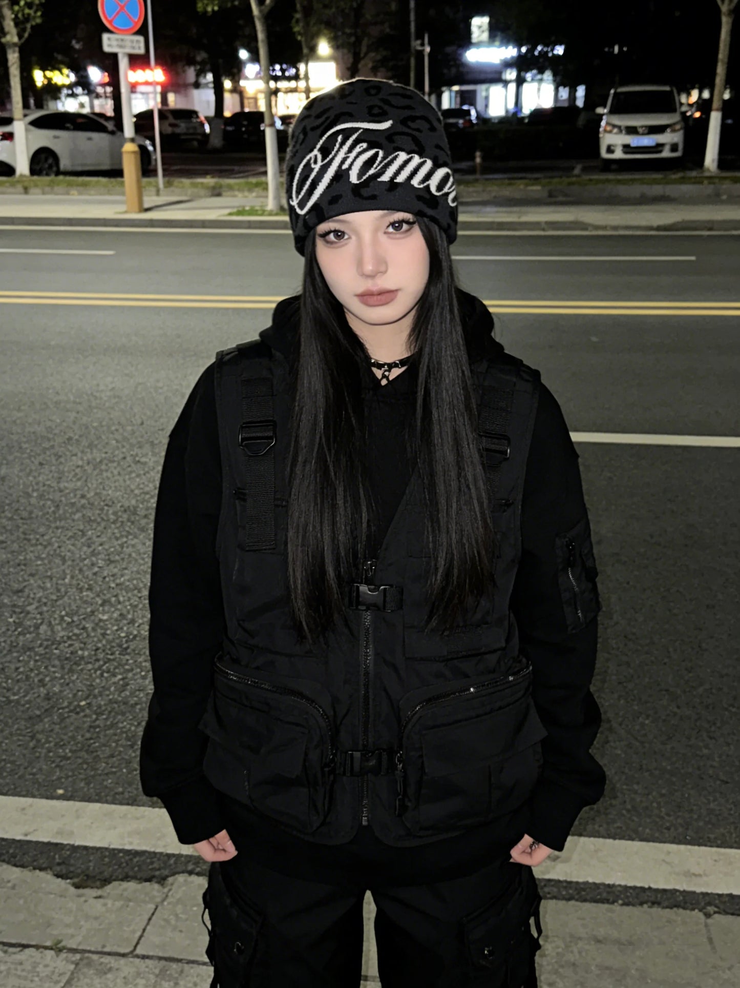 Leopard Print Retro American High Street Knitted Hat