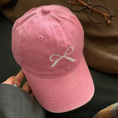 Women Y2K Korean Washed Denim Snapback Hat