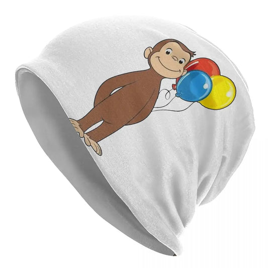 Balloons Cartoon Cute Brown Monkey Bonnet Hats Cool Street Beanies Hats