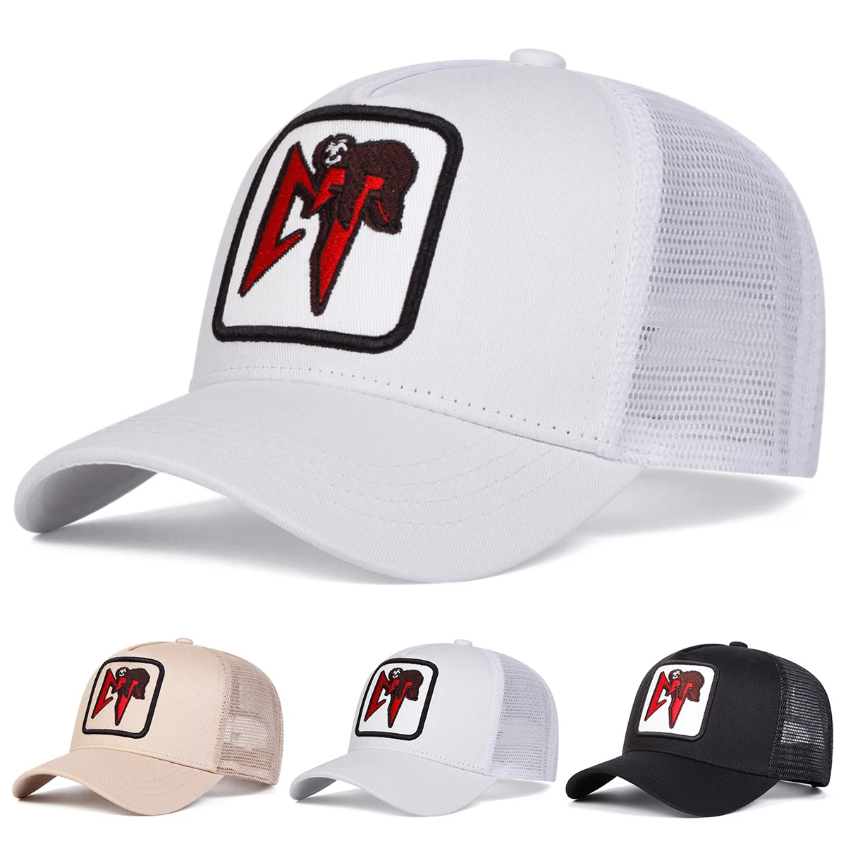 Unisex M Letter Koala Embroidery Baseball Net Caps Spring and Summer