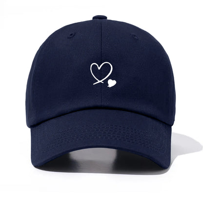 Hearts Print Baseball Cap For Men & Women