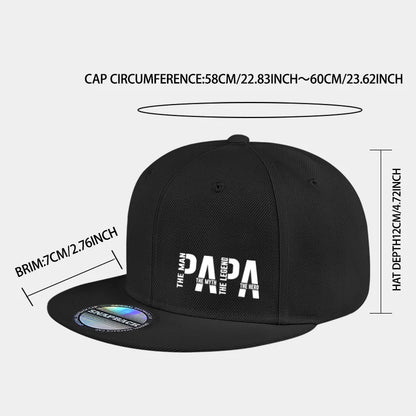 Fun Dad Hero Slogan Printed Flat-Brim Cap Baseball Cap for Men