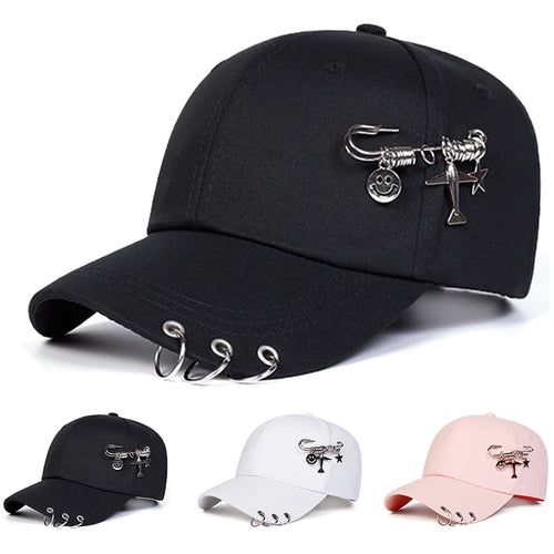 Unisex Iron Ring Baseball Caps Spring Autumn