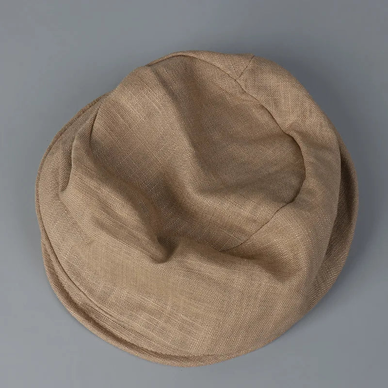 Spring Summer Washed Denim Newsboy Cap