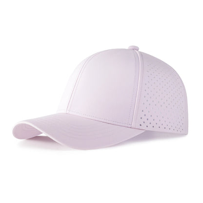 Men Quick Dry Baseball Cap Laser Cut Mesh Ball Curved Brim Snapback Hat
