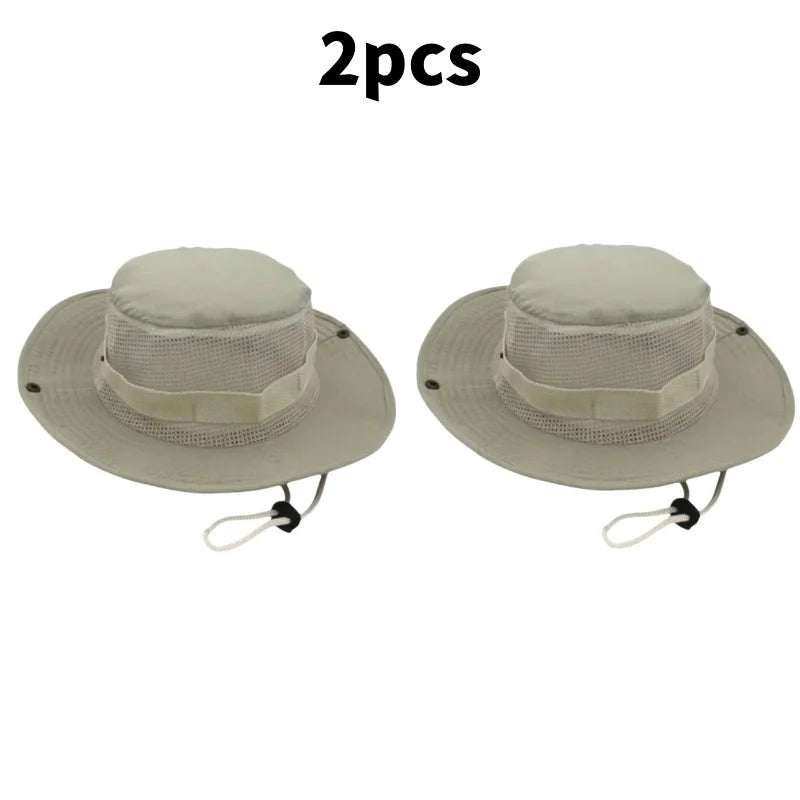 Men & Women Sun Hat Camouflage Cap Outdoor Sports Sun Bucket Cap 60cm