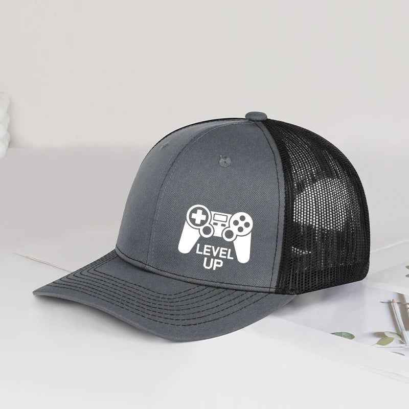 Gaming Controller “Level Up” Printed Baseball Cap