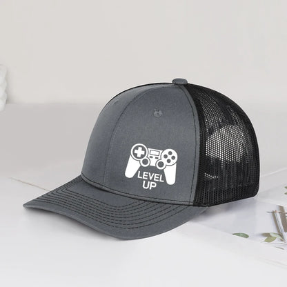 Gaming Controller “Level Up” Printed Baseball Cap