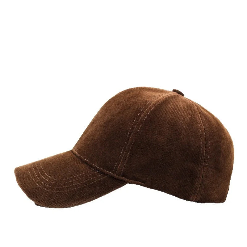 Fashion Suede Baseball Caps For Men Women Autumn Winter