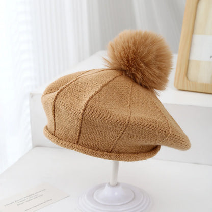 Foreign Trade Fashion Children's Knitted Beret Hat Autumn