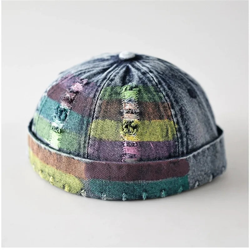 2026 Spring/Summer Unique Rainbow Striped Landlord Hats