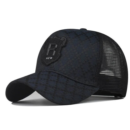R Letter Icon Men's Baseball Cap for Male Summer