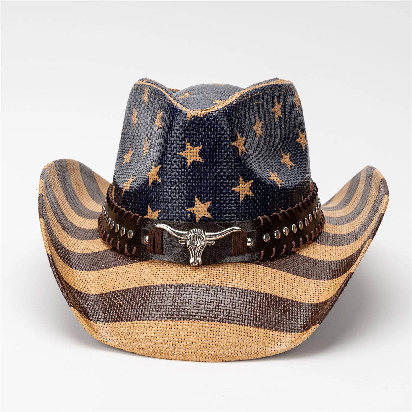 American Flag Cowboy Hat For Women Men Patriotic Western Cap