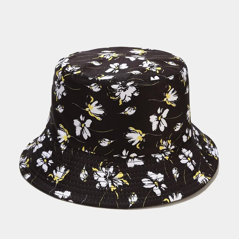 Fashion Plant Printing Pattern Fisherman Hat Spring and Summer