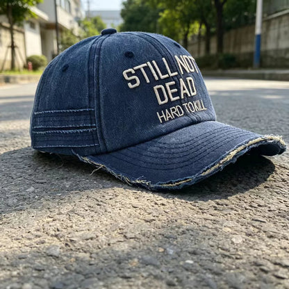 Vintage Washed Distressed Denim Baseball Cap