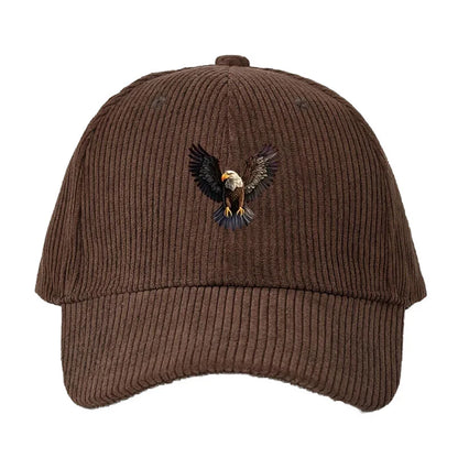 Corduroy Baseball Cap Men American Eagle Design Patriotic Wildlife Sun Hat