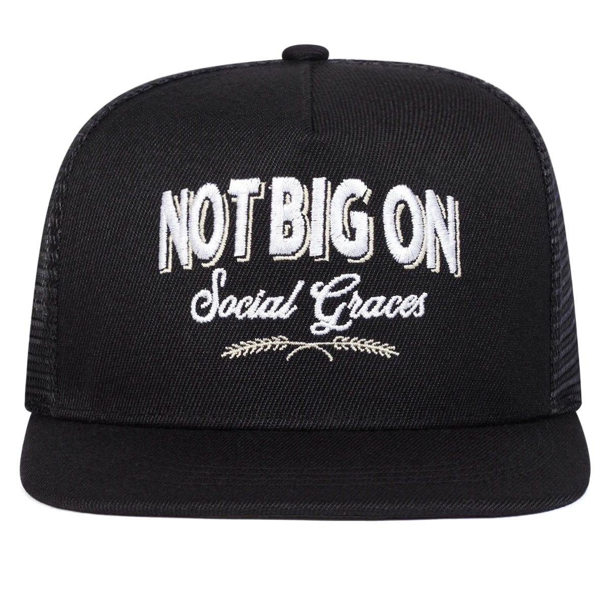 Unisex Not Big On Embroidery Hip-hop Net Hats Spring Summer