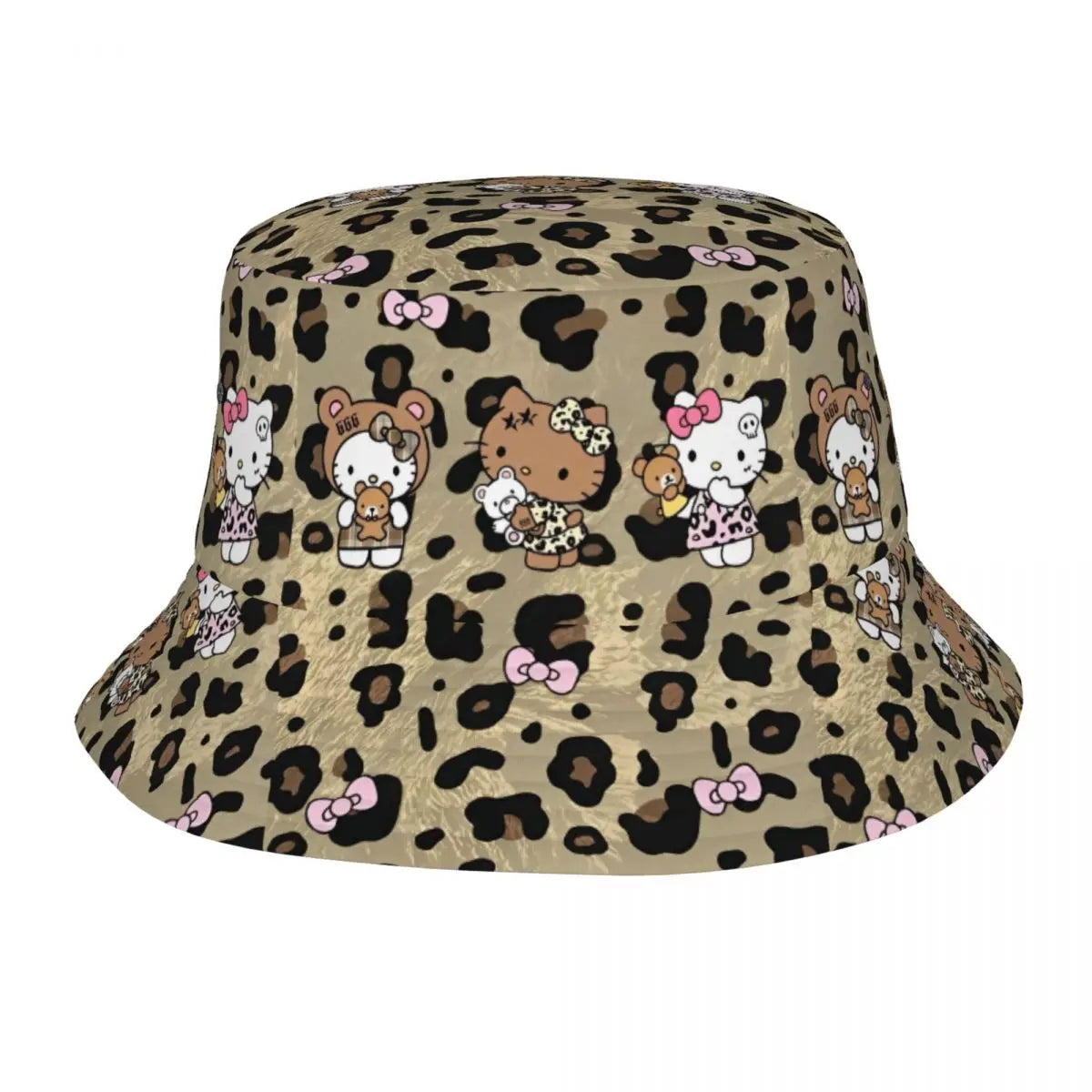 Kittys Leopard Bucket Hat Vocation Getaway Headwear Accessories Fisherman Cap