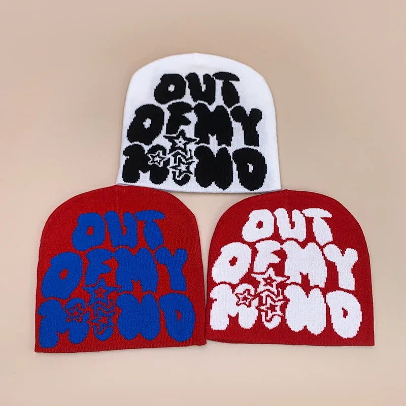 American Street Letter Jacquard Knitted Hats