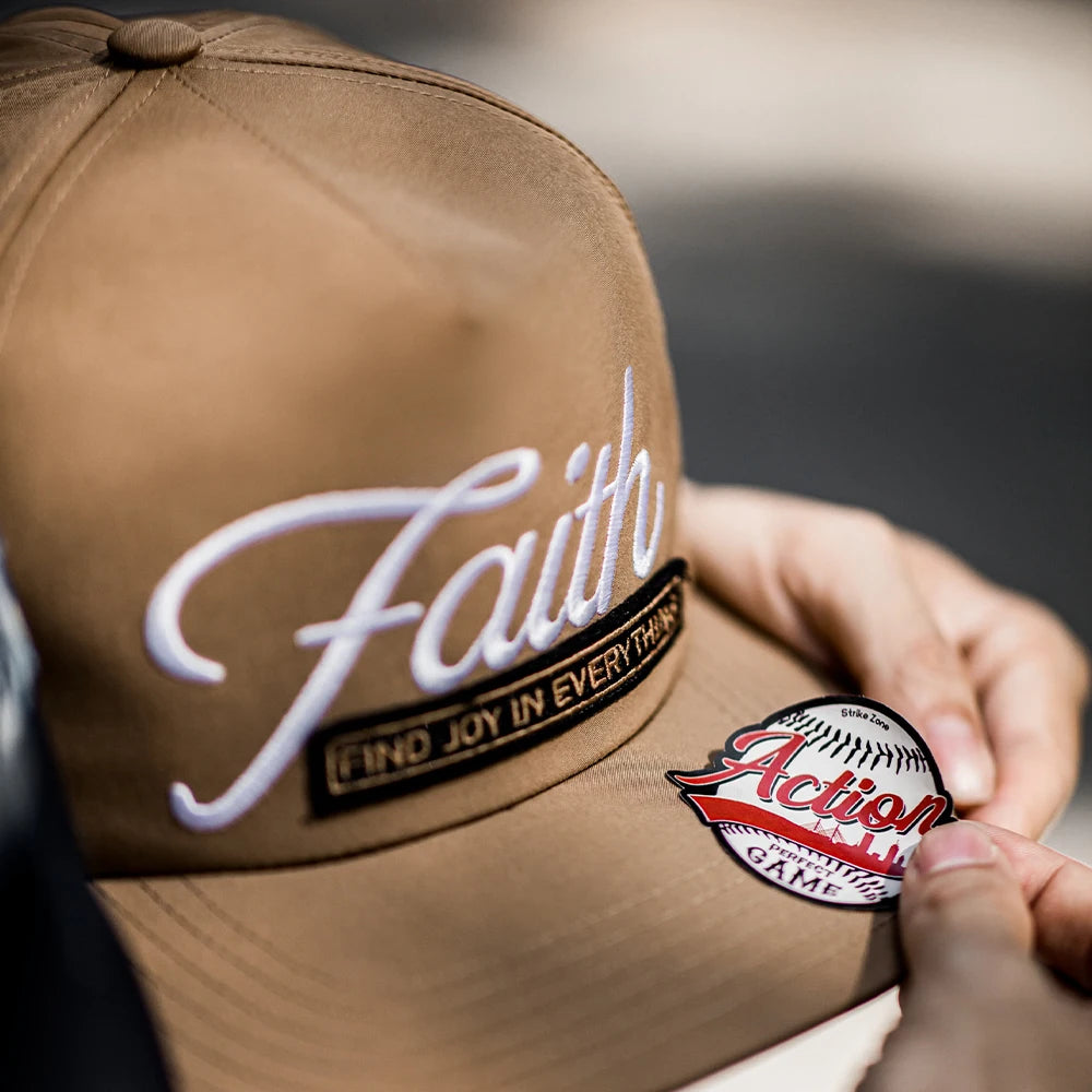 Maden Vintage Embroidered Letter Baseball Cap Unisex Round Top Flat